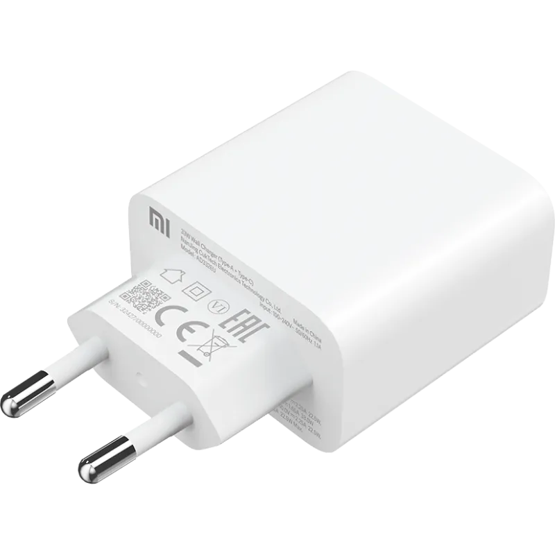 Chargeur secteur USB 33W Charge Ultra-Rapide, Original Xiaomi MDY-11-EZ -  Blanc - Français